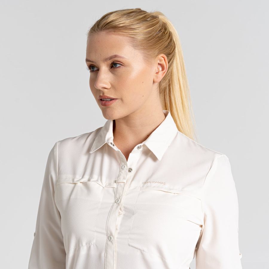 Camisas Craghoppers NosiLife Pro IV Long Sleeved Mujer Blancos | SCO7437AR