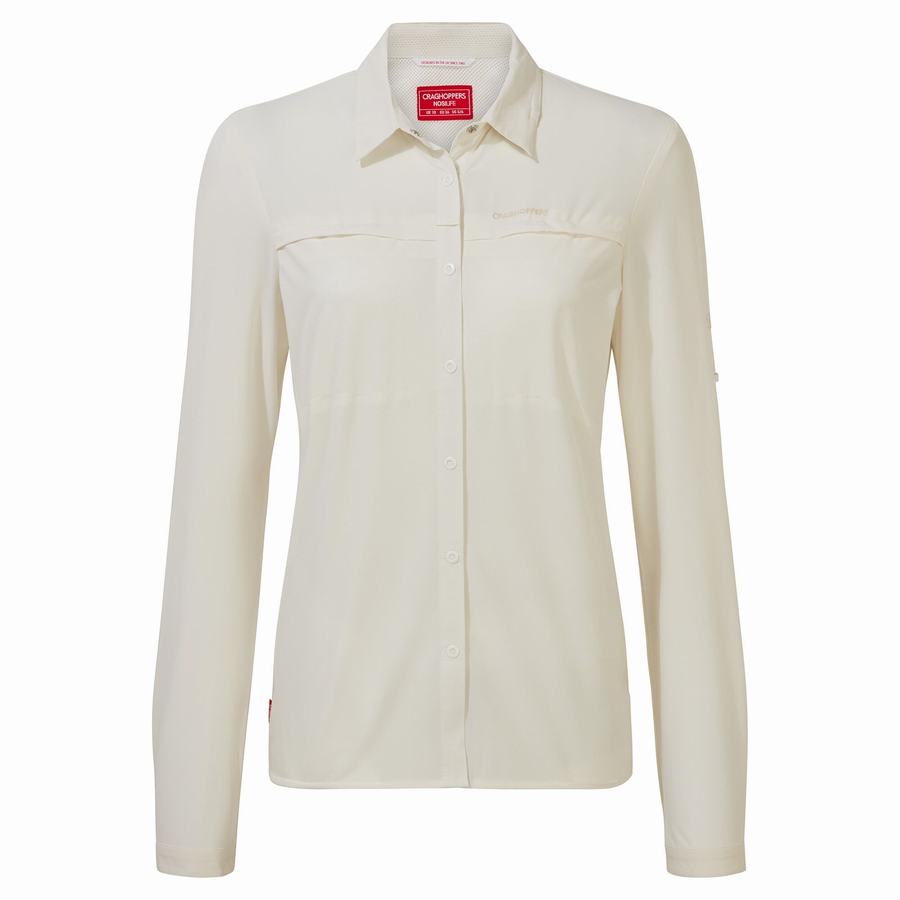 Camisas Craghoppers NosiLife Pro IV Long Sleeved Mujer Blancos | SCO7437AR