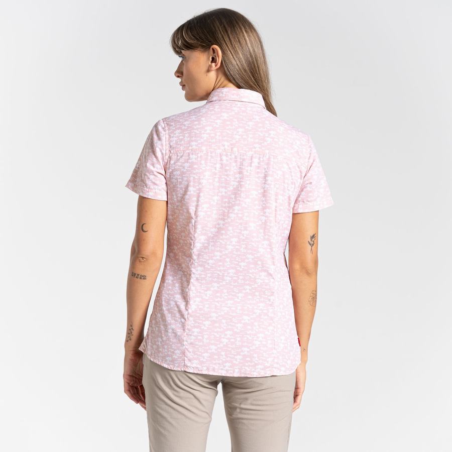 Camisas Craghoppers NosiLife Tillia Corta Sleeved Mujer Rosas | PKN1597YN