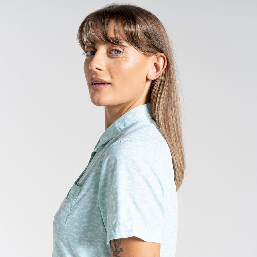 Camisas Craghoppers NosiLife Tillia Corta Sleeved Mujer Verdes | UQR5930NL