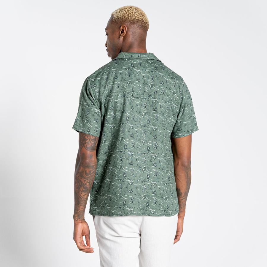 Camisas Craghoppers Nosibotanical Hula Corta Sleeved Hombre Verdes | BKZ6866AY