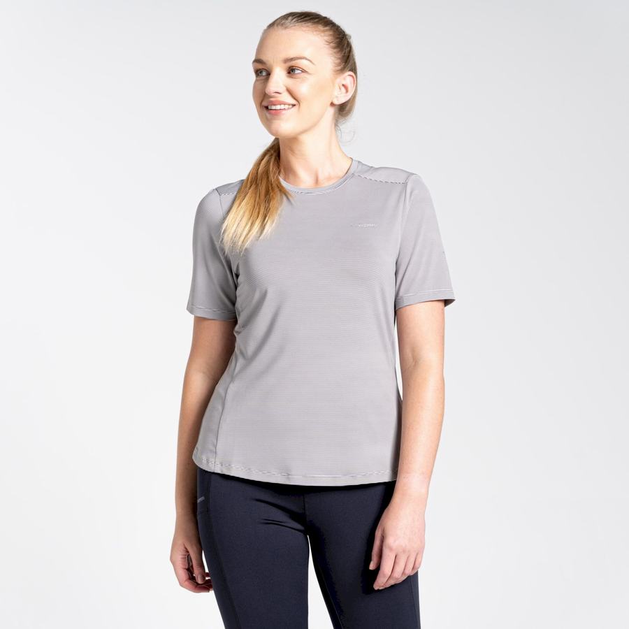 Camisetas Craghoppers Aliso Corta Sleeved Mujer Grises | BSA3459PH