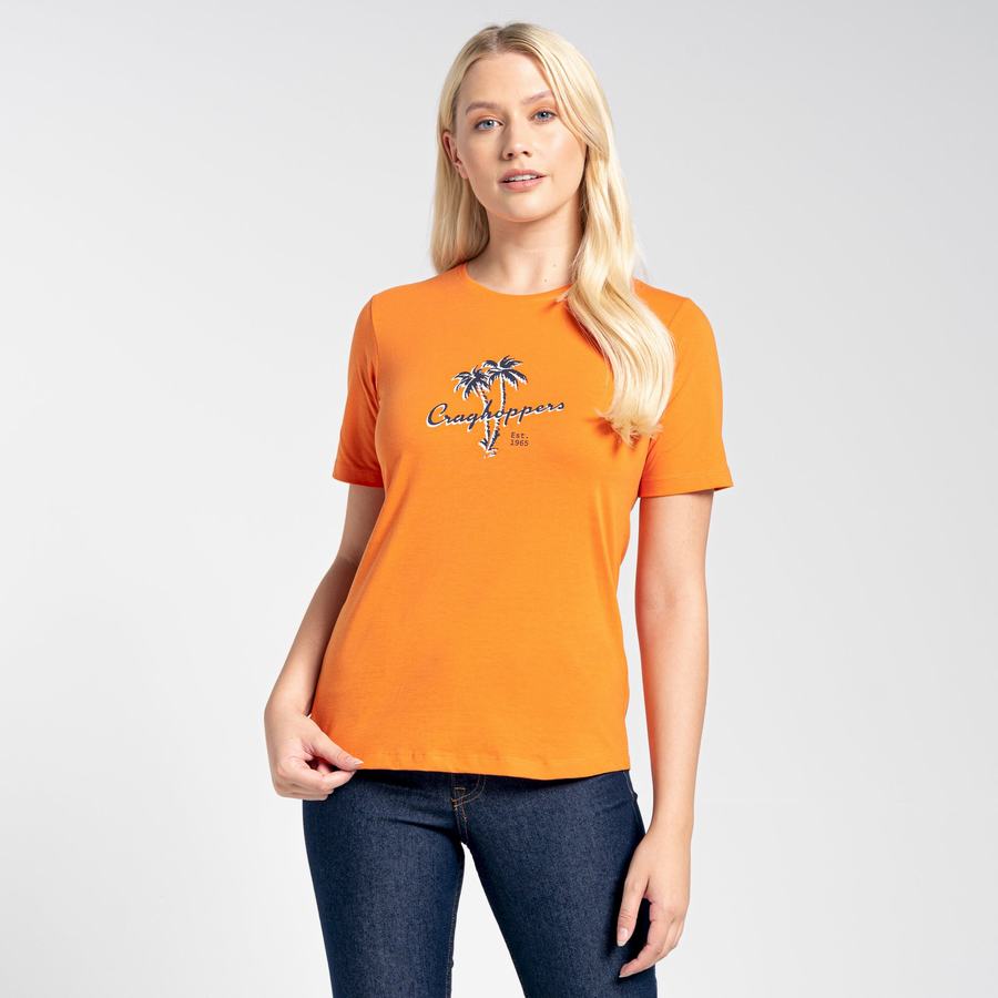 Camisetas Craghoppers Ally Corta Sleeved Mujer Naranjas | GUD7998TM