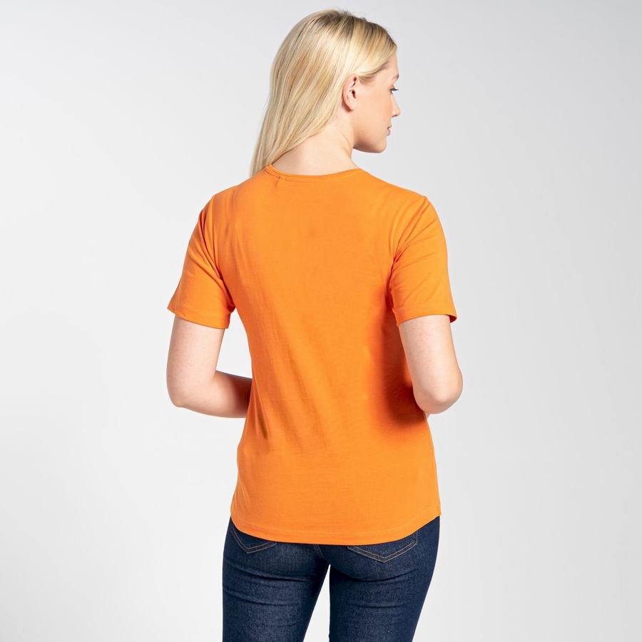 Camisetas Craghoppers Ally Corta Sleeved Mujer Naranjas | GUD7998TM