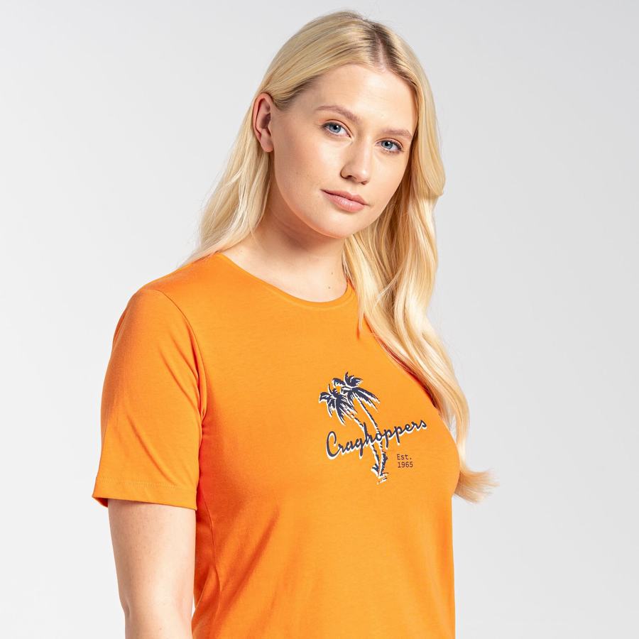 Camisetas Craghoppers Ally Corta Sleeved Mujer Naranjas | GUD7998TM