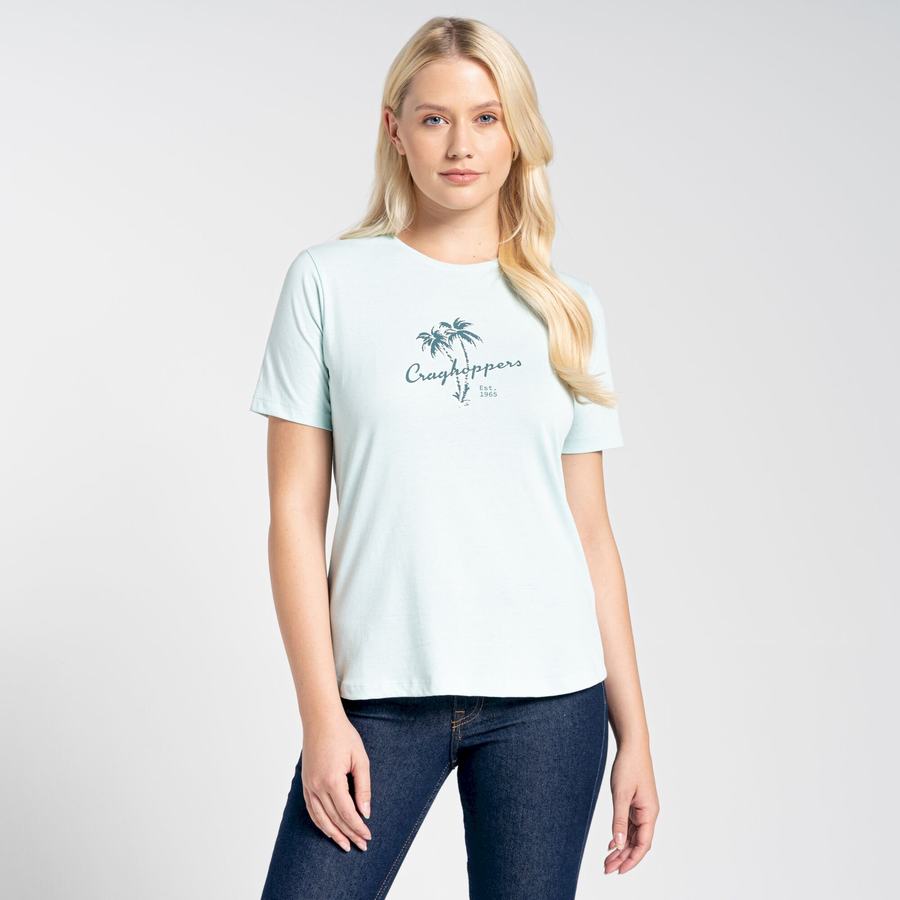 Camisetas Craghoppers Ally Corta Sleeved Mujer Verdes | MGK532YS