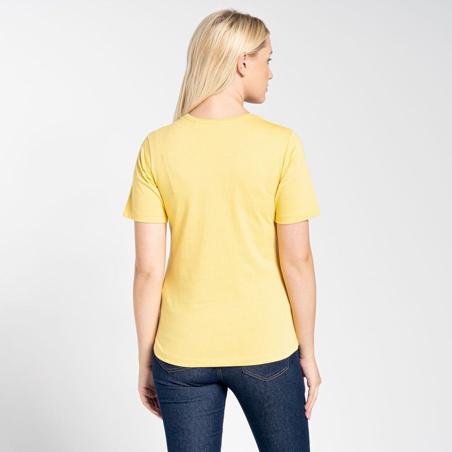 Camisetas Craghoppers Ally Corta Sleeved Mujer Amarillos | VZS2557DP