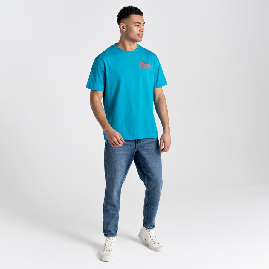 Camisetas Craghoppers Crosby Corta Sleeved Hombre Azules | AHB2443NW