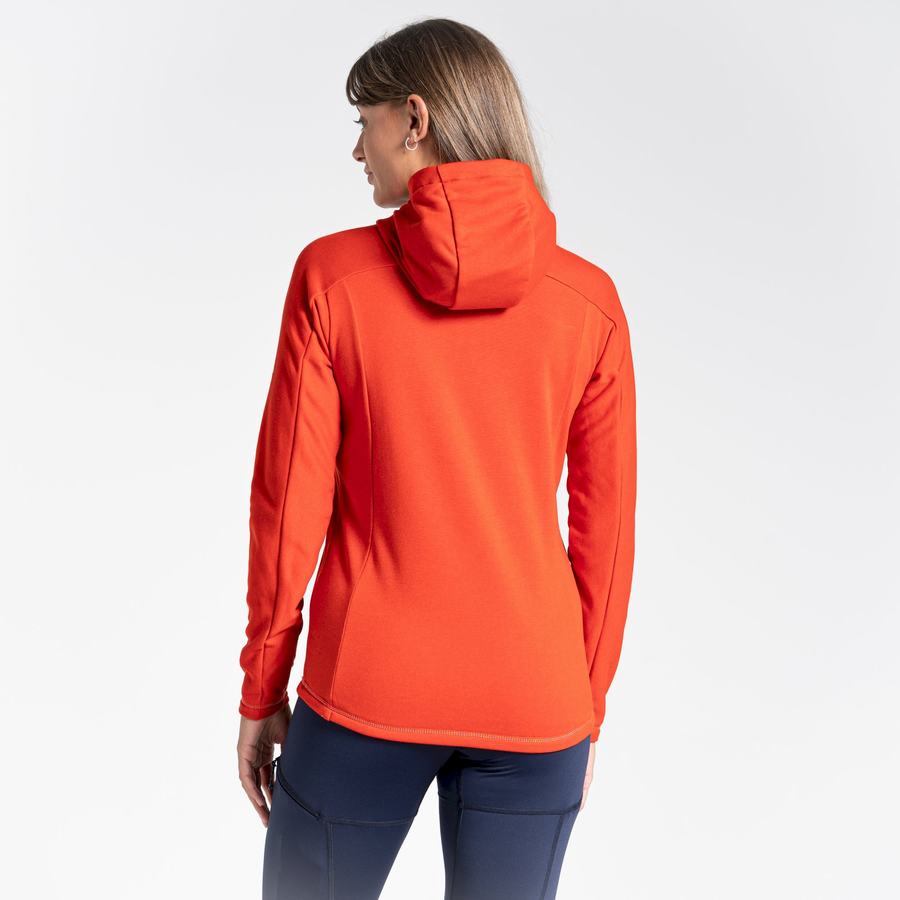 Camisetas Craghoppers Dynamic Encapuchado Half Zip Top Mujer Naranjas | EJQ8177NU