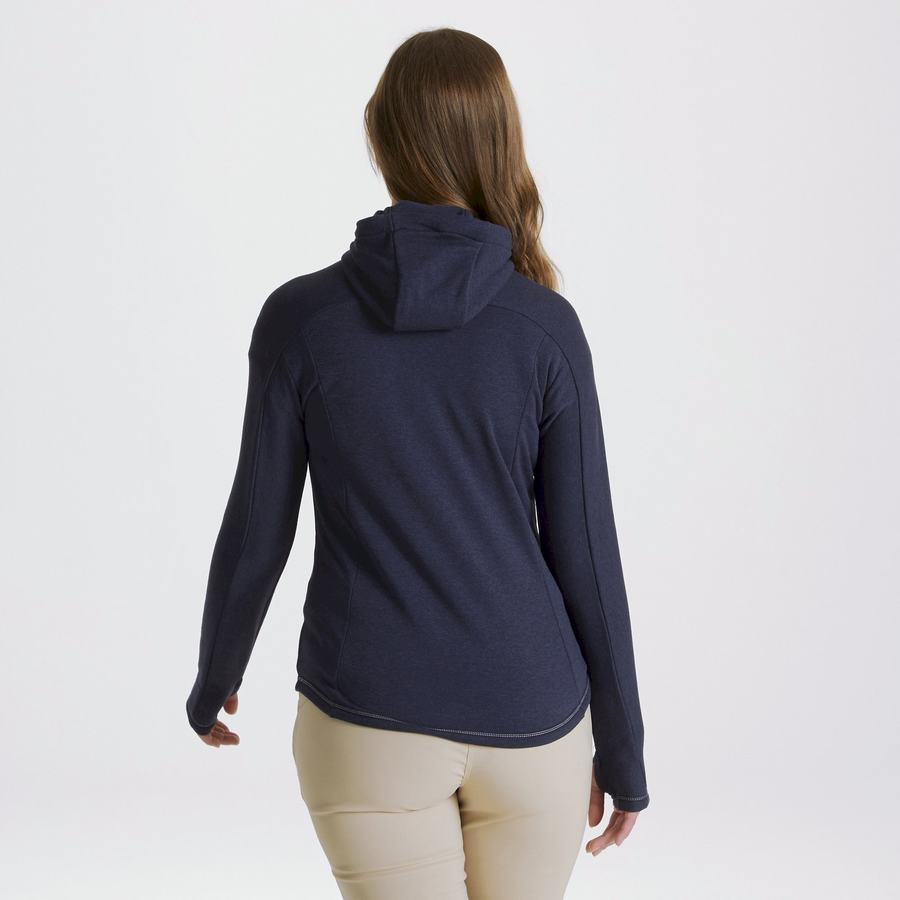 Camisetas Craghoppers Dynamic Encapuchado Half Zip Mujer Azules Azul Marino | XNP46100GD