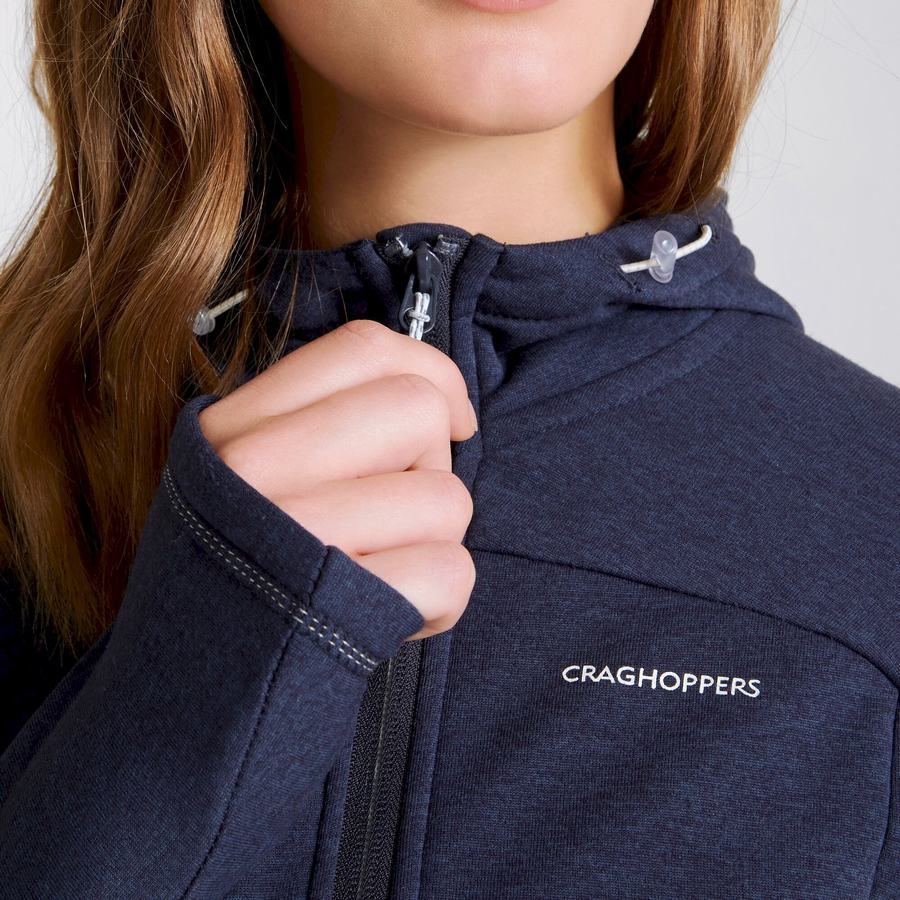 Camisetas Craghoppers Dynamic Encapuchado Half Zip Mujer Azules Azul Marino | XNP46100GD