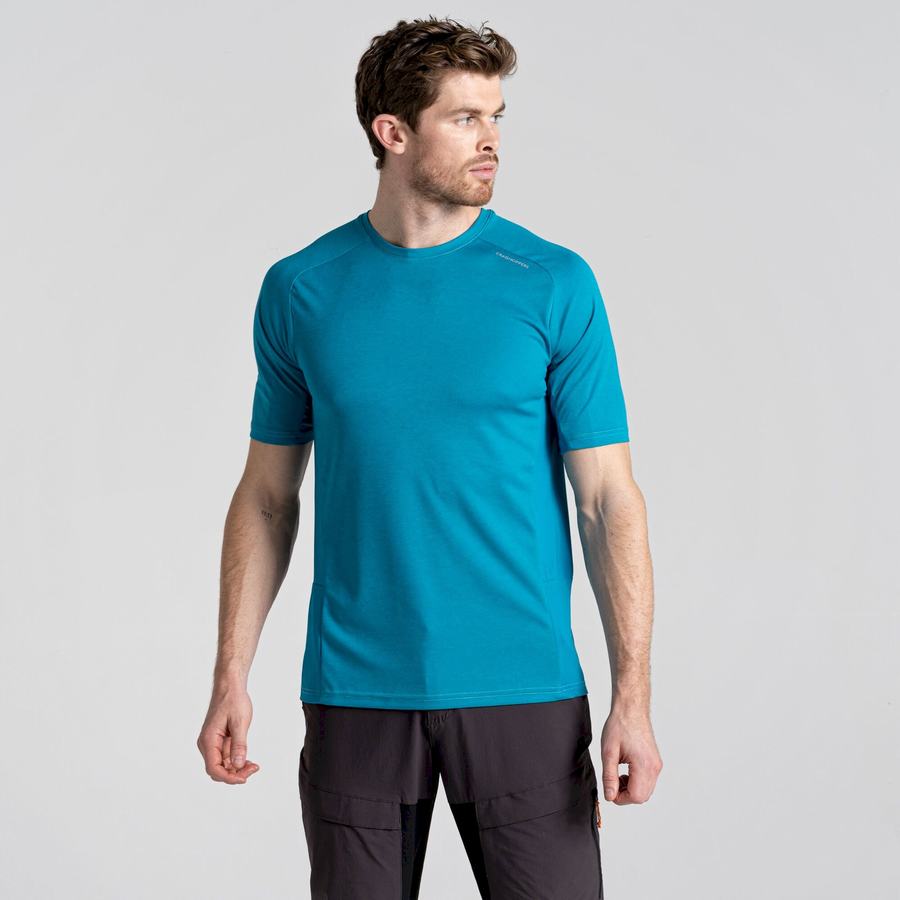 Camisetas Craghoppers Dynamic Pro Corta Sleeved Hombre Azules | TWH6978VA