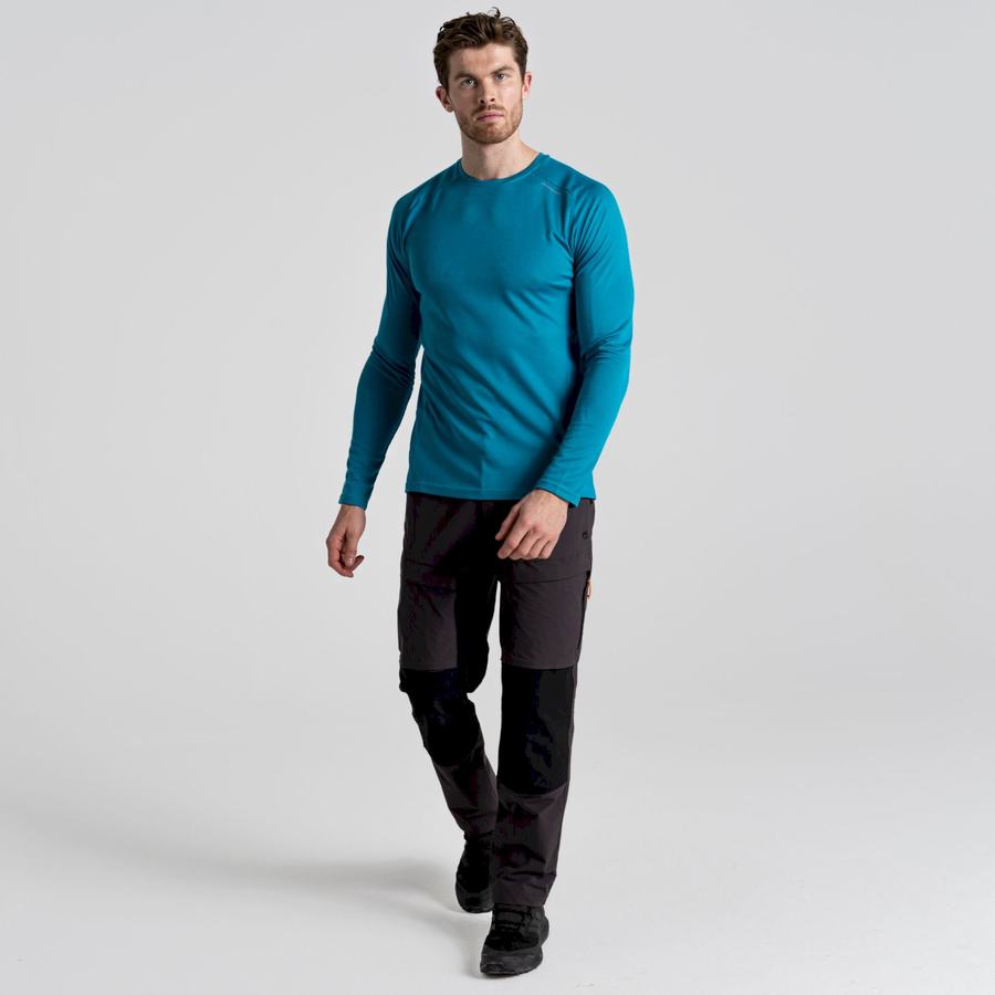 Camisetas Craghoppers Dynamic Pro Long Sleeved Hombre Azules | DKT3351PW