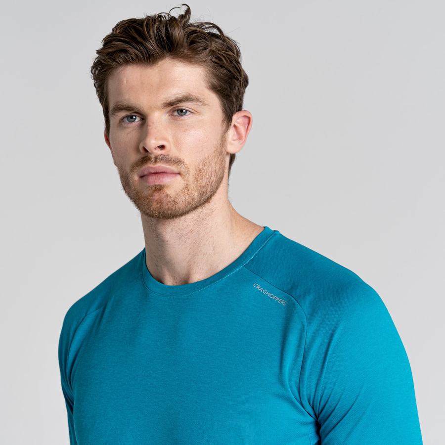 Camisetas Craghoppers Dynamic Pro Long Sleeved Hombre Azules | DKT3351PW