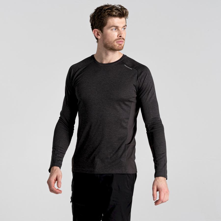 Camisetas Craghoppers Dynamic Pro Long Sleeved Hombre Negros | EDR9398QB