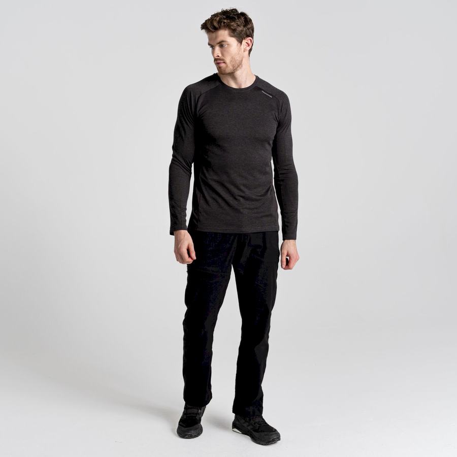 Camisetas Craghoppers Dynamic Pro Long Sleeved Hombre Negros | EDR9398QB