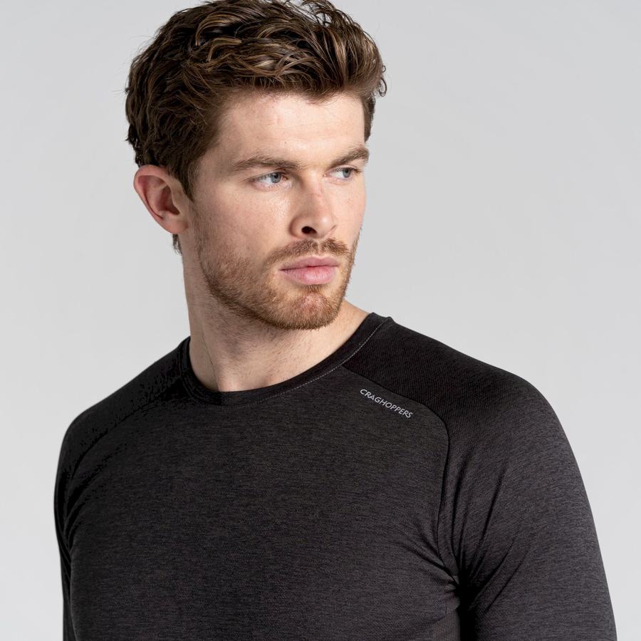 Camisetas Craghoppers Dynamic Pro Long Sleeved Hombre Negros | EDR9398QB