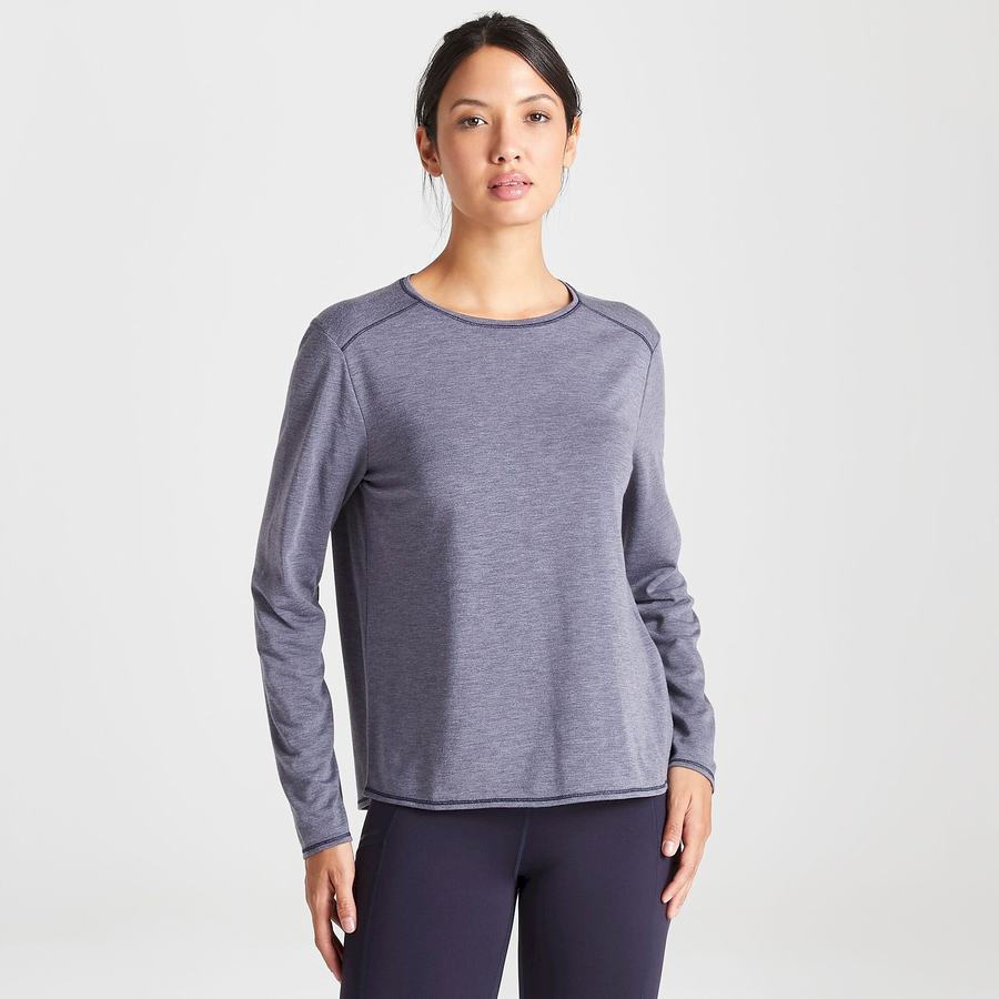 Camisetas Craghoppers First Layer Long Sleeved Mujer Azules Azul Marino | KDK4870QT