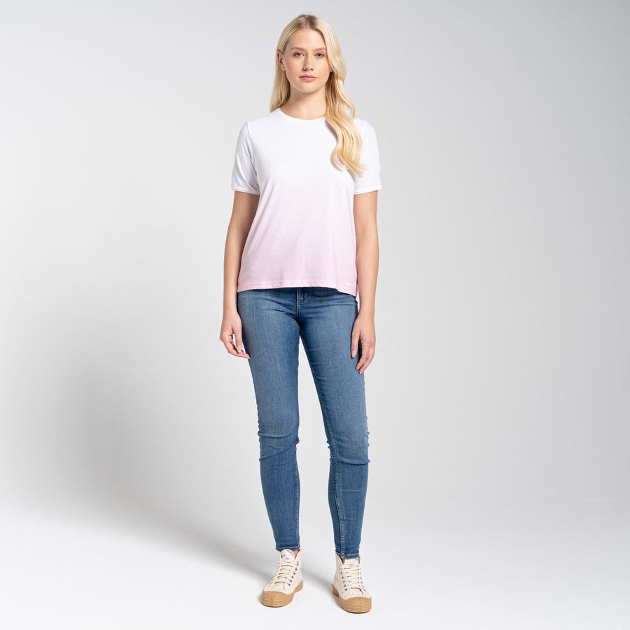 Camisetas Craghoppers Ilyse Corta Sleeved Mujer Rosas | KVD8093MB