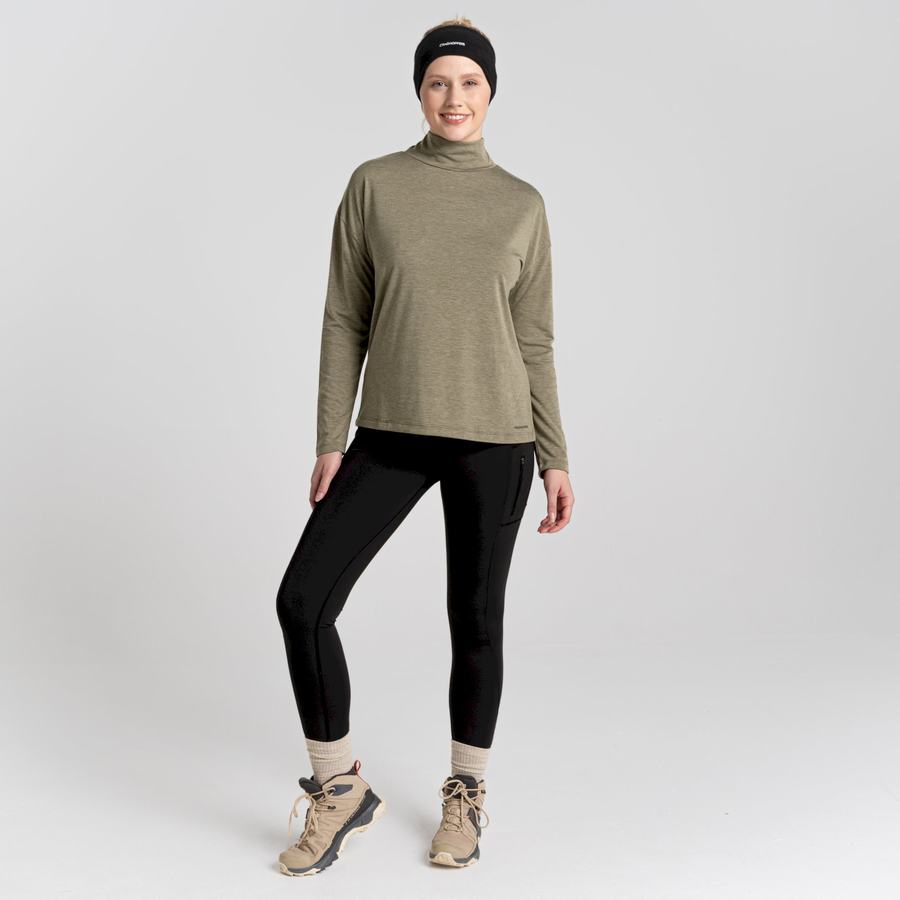 Camisetas Craghoppers Meridan Long Sleeved Mujer Verde Oliva | IWK9070XA