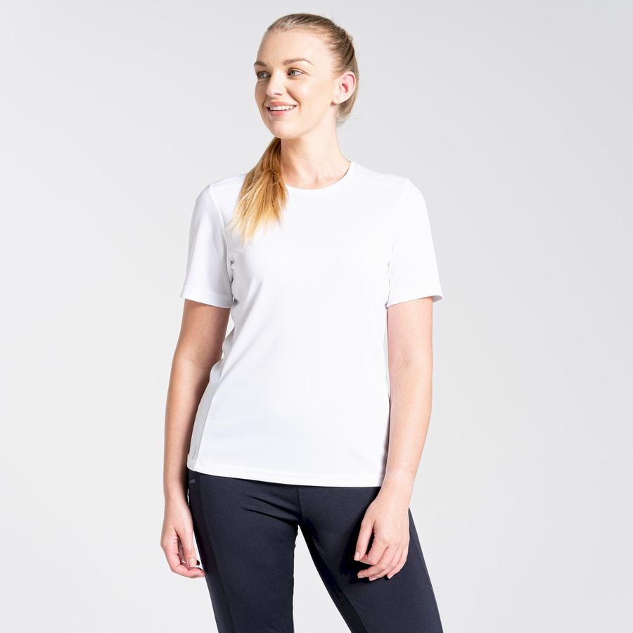 Camisetas Craghoppers NosiLife Candella Corta Sleeved Mujer Blancos | BAA8979XF