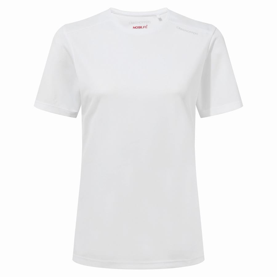 Camisetas Craghoppers NosiLife Candella Corta Sleeved Mujer Blancos | BAA8979XF