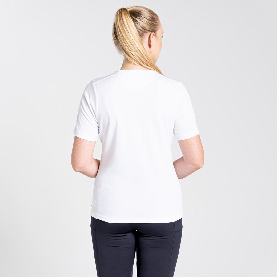 Camisetas Craghoppers NosiLife Candella Corta Sleeved Mujer Blancos | BAA8979XF