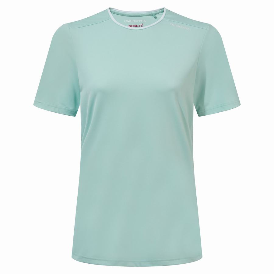 Camisetas Craghoppers NosiLife Candella Corta Sleeved Mujer Verdes | IIK2640SB