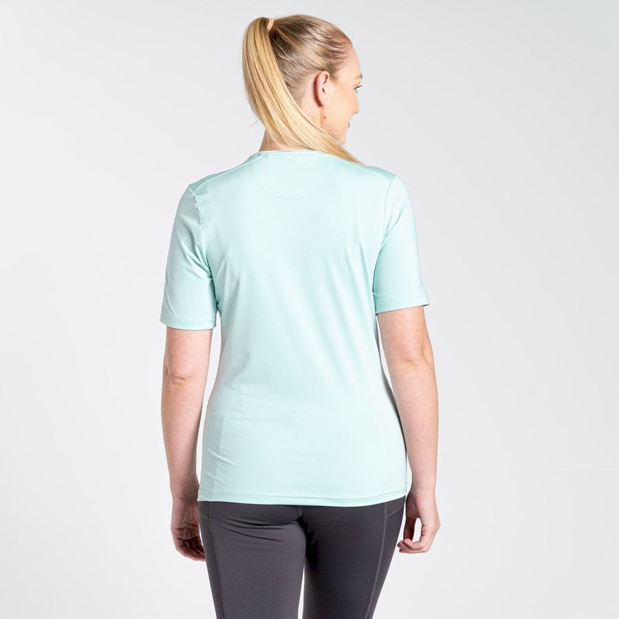 Camisetas Craghoppers NosiLife Candella Corta Sleeved Mujer Verdes | IIK2640SB