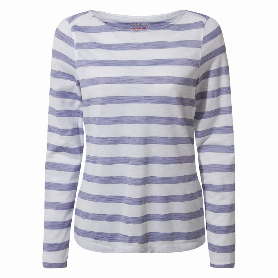 Camisetas Craghoppers NosiLife Erin Long Sleeved Mujer Azules | BXA9555AC