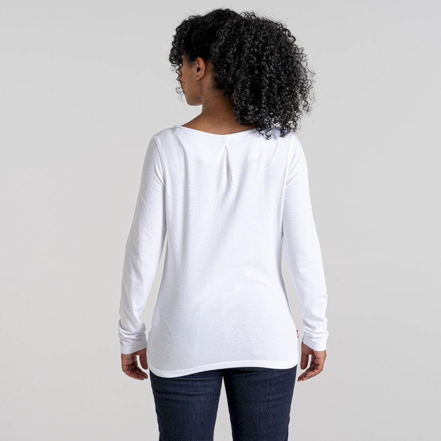 Camisetas Craghoppers NosiLife Erin Long Sleeved Mujer Blancos | HKF516US