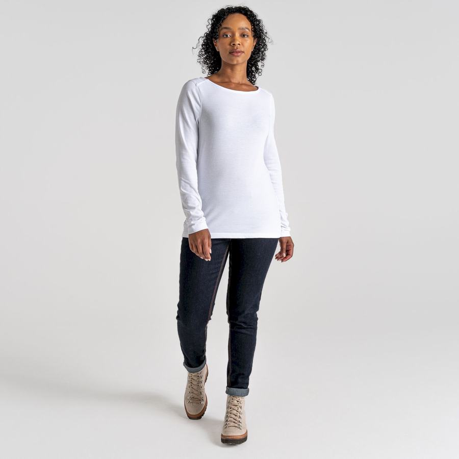 Camisetas Craghoppers NosiLife Erin Long Sleeved Mujer Blancos | HKF516US