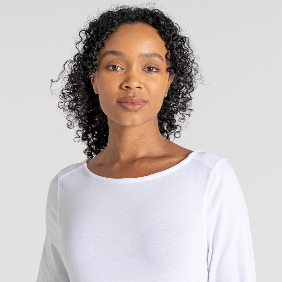 Camisetas Craghoppers NosiLife Erin Long Sleeved Mujer Blancos | HKF516US