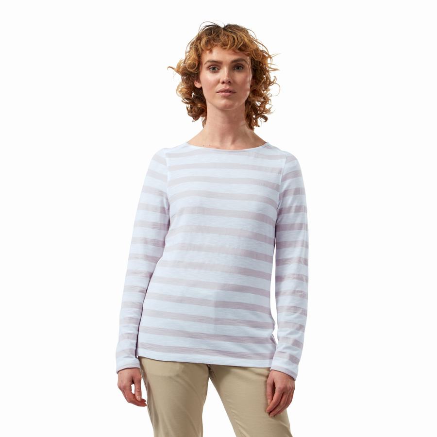 Camisetas Craghoppers NosiLife Erin Long Sleeved Mujer Morados | IRS8760UE