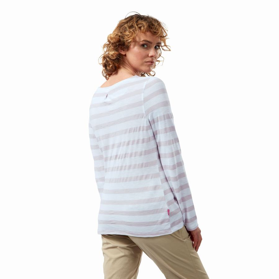 Camisetas Craghoppers NosiLife Erin Long Sleeved Mujer Morados | IRS8760UE