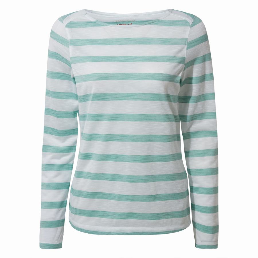 Camisetas Craghoppers NosiLife Erin Long Sleeved Mujer Turquesa | IVS3564SF