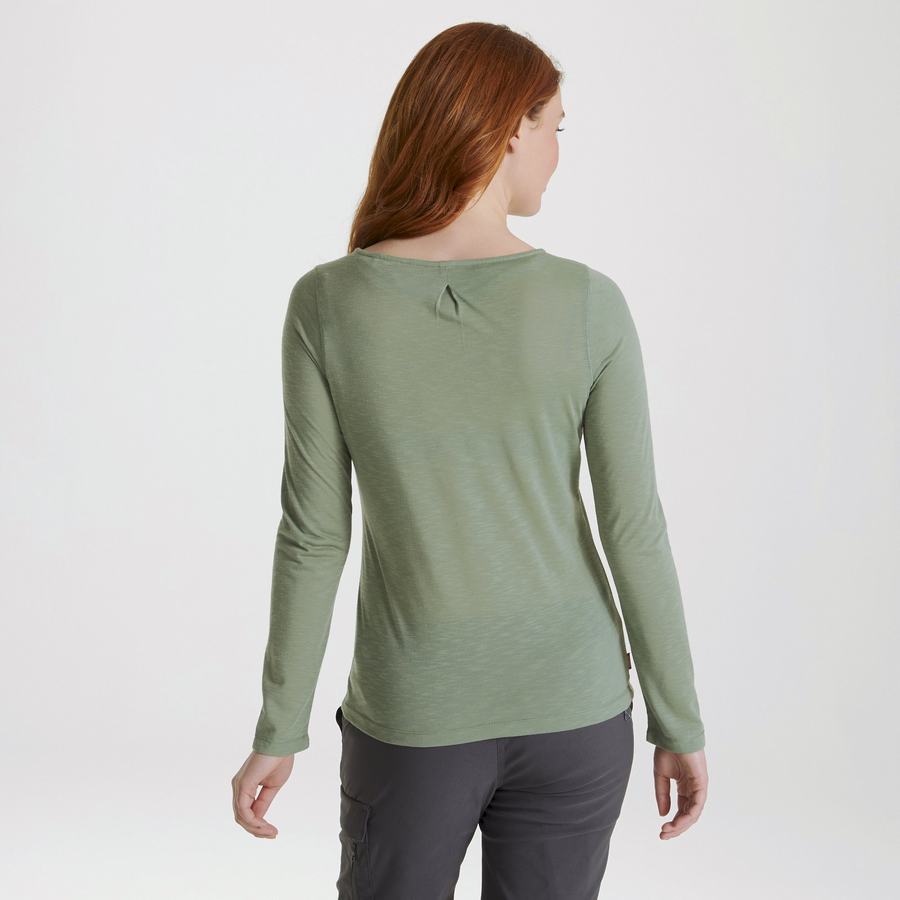 Camisetas Craghoppers NosiLife Erin Long Sleeved Mujer Verde Oliva | JWQ3425WR