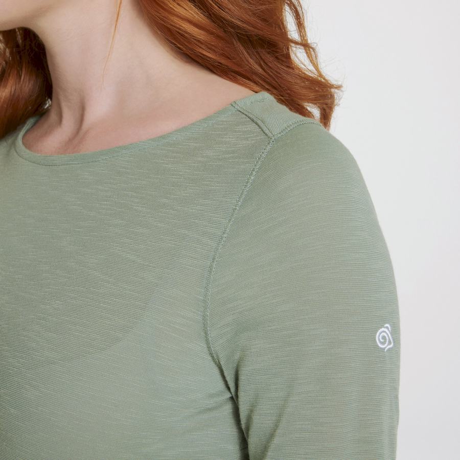 Camisetas Craghoppers NosiLife Erin Long Sleeved Mujer Verde Oliva | JWQ3425WR