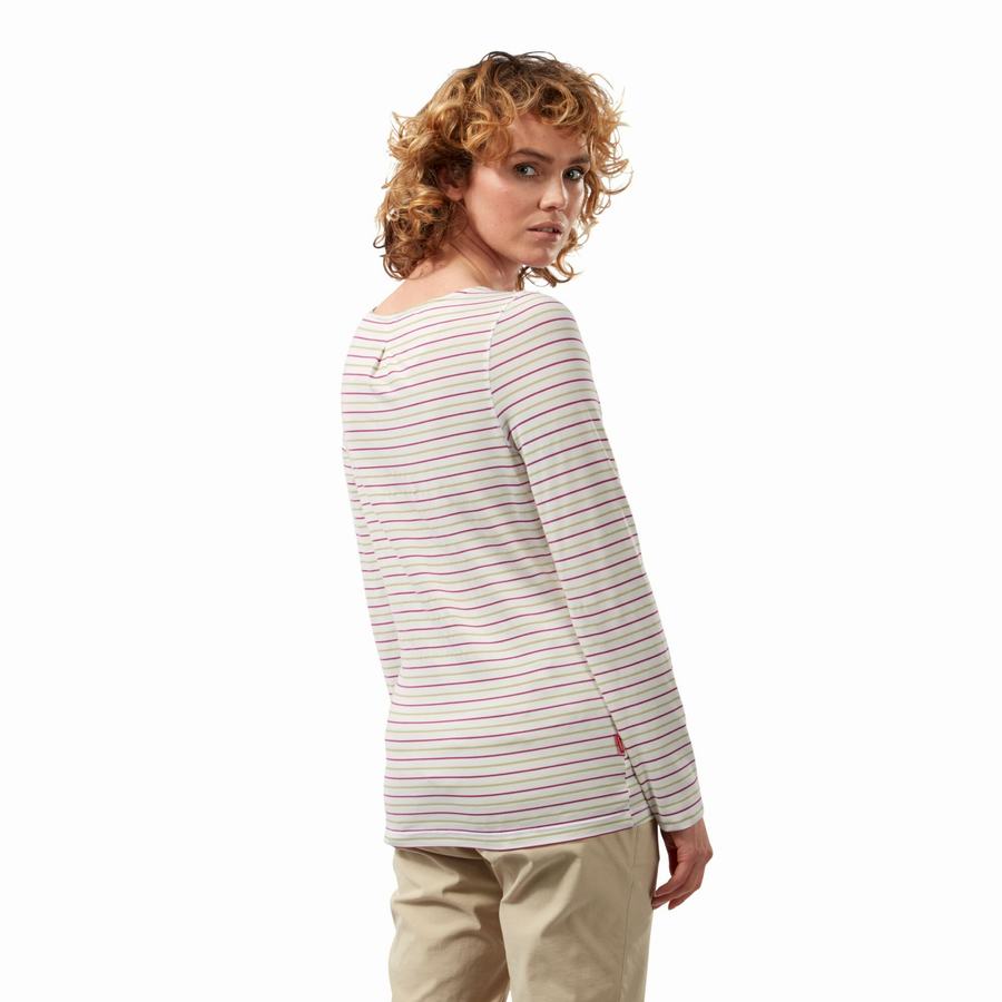 Camisetas Craghoppers NosiLife Erin Long Sleeved Mujer Verdes Claro | MVR8859YD