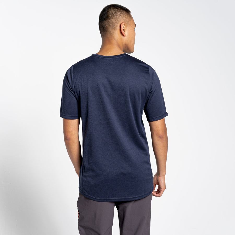 Camisetas Craghoppers NosiLife Pro Active Corta Sleeved Hombre Azules Azul Marino | BNL7320WK