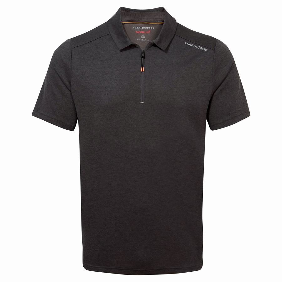 Camisetas Craghoppers NosiLife Pro Active Corta Sleeved Polo Hombre Negros | SFQ2990HY