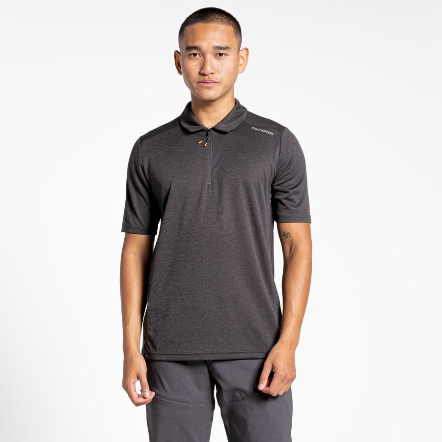 Camisetas Craghoppers NosiLife Pro Active Corta Sleeved Polo Hombre Negros | SFQ2990HY