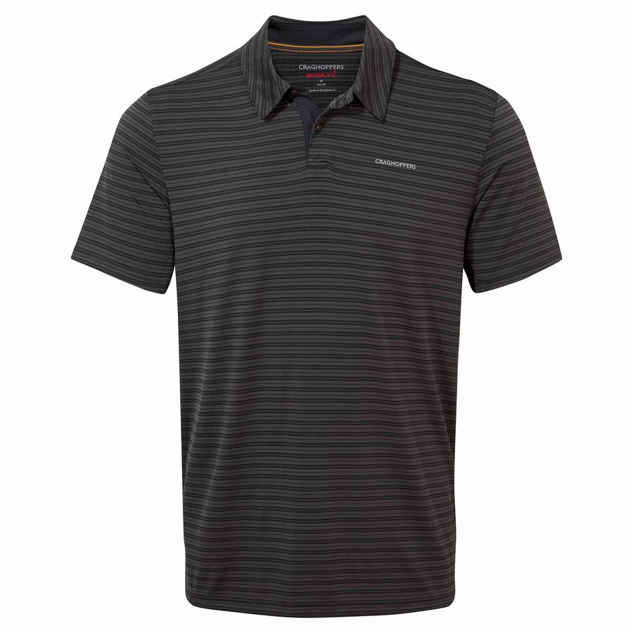 Camisetas Craghoppers NosiLife Pro Corta Sleeved Polo Hombre Negros | UTS5660WI