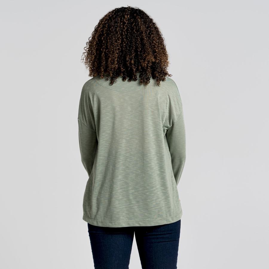 Camisetas Craghoppers NosiLife Sami Long Sleeved Mujer Verde Oliva | EIF4283XC