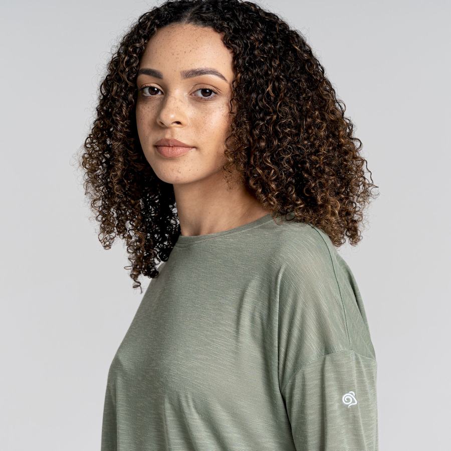 Camisetas Craghoppers NosiLife Sami Long Sleeved Mujer Verde Oliva | EIF4283XC