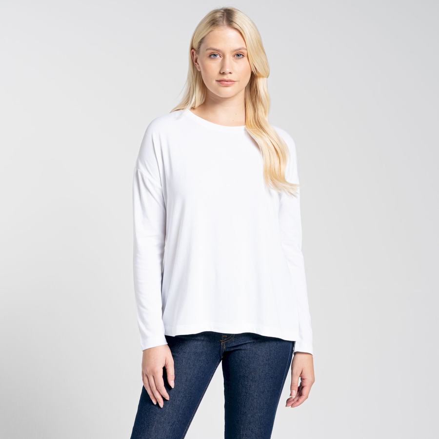 Camisetas Craghoppers NosiLife Sami Long Sleeved Mujer Blancos | ZGP5911RD