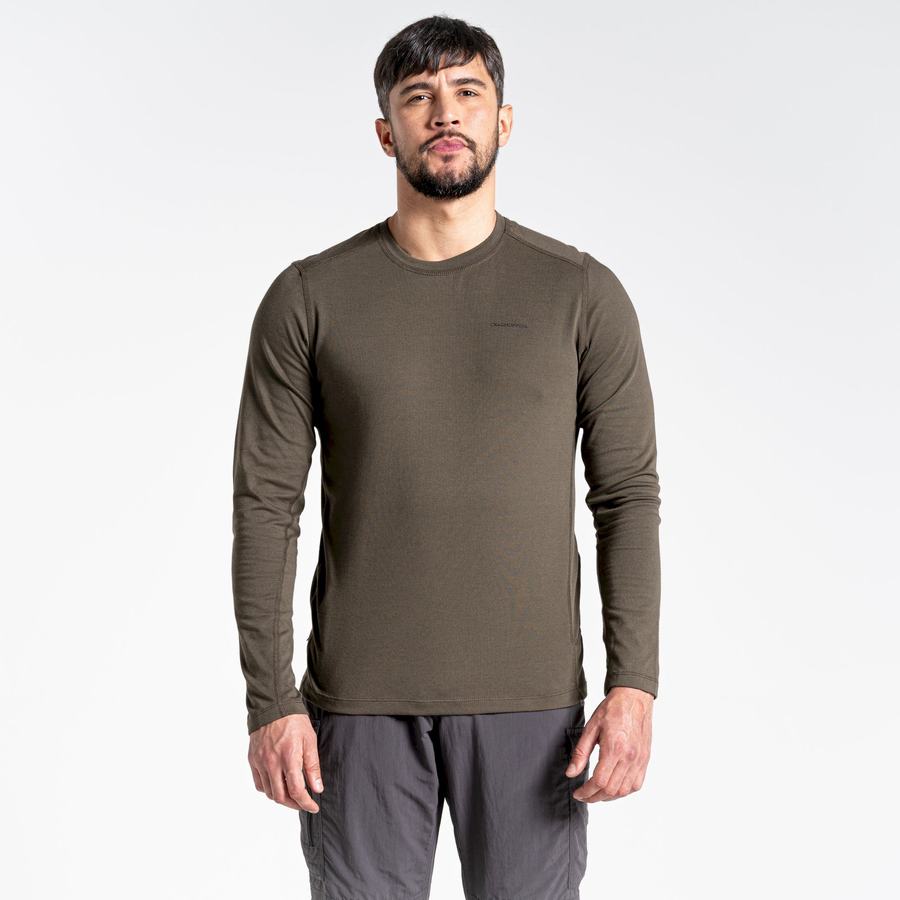 Camisetas Craghoppers NosiLife Talen Long Sleeved Hombre Verdes | AGT646SE