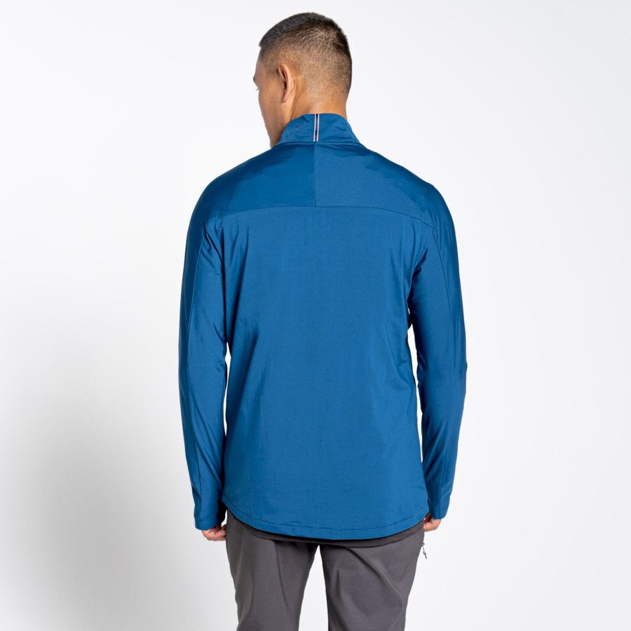 Camisetas Craghoppers NosiLife Valens Half Zip Hombre Azul Marino Azules | MRK7383RS