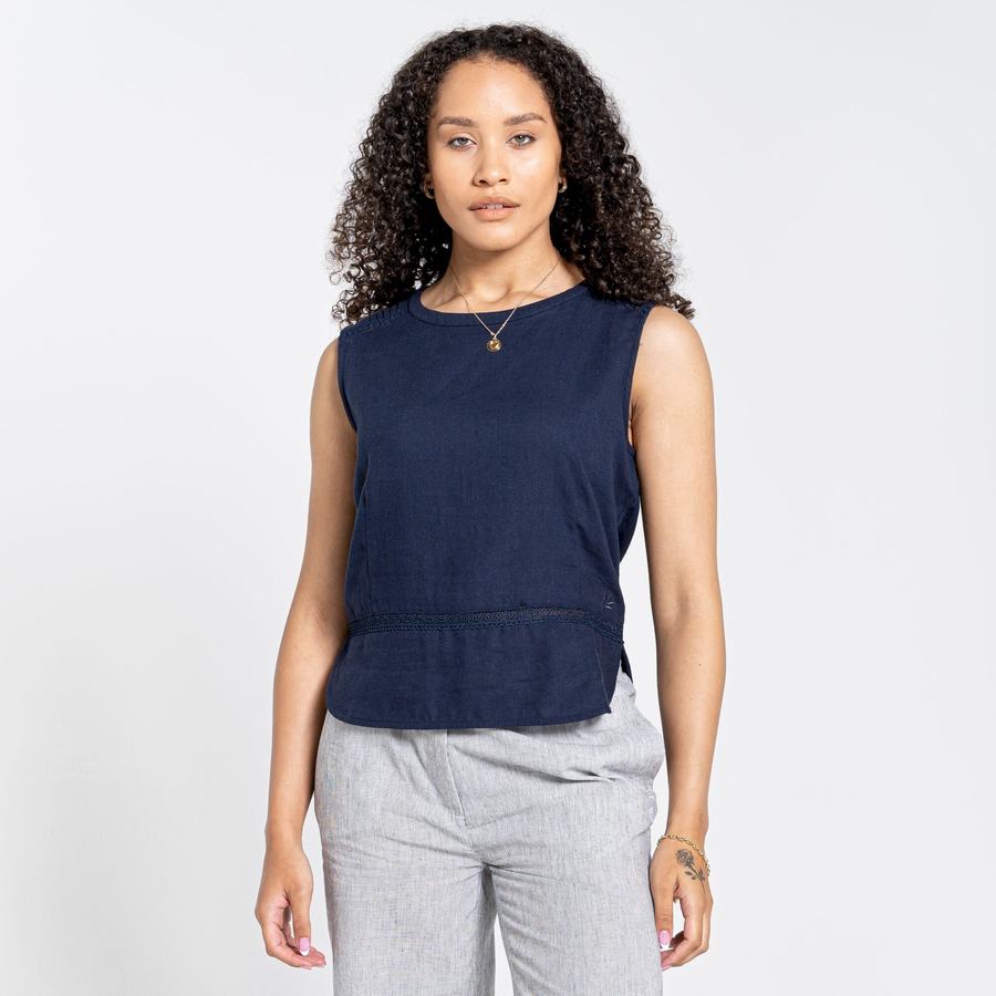 Camisetas Craghoppers Nosibotanical Bonita Vest Mujer Azules Azul Marino | GUZ9585JZ