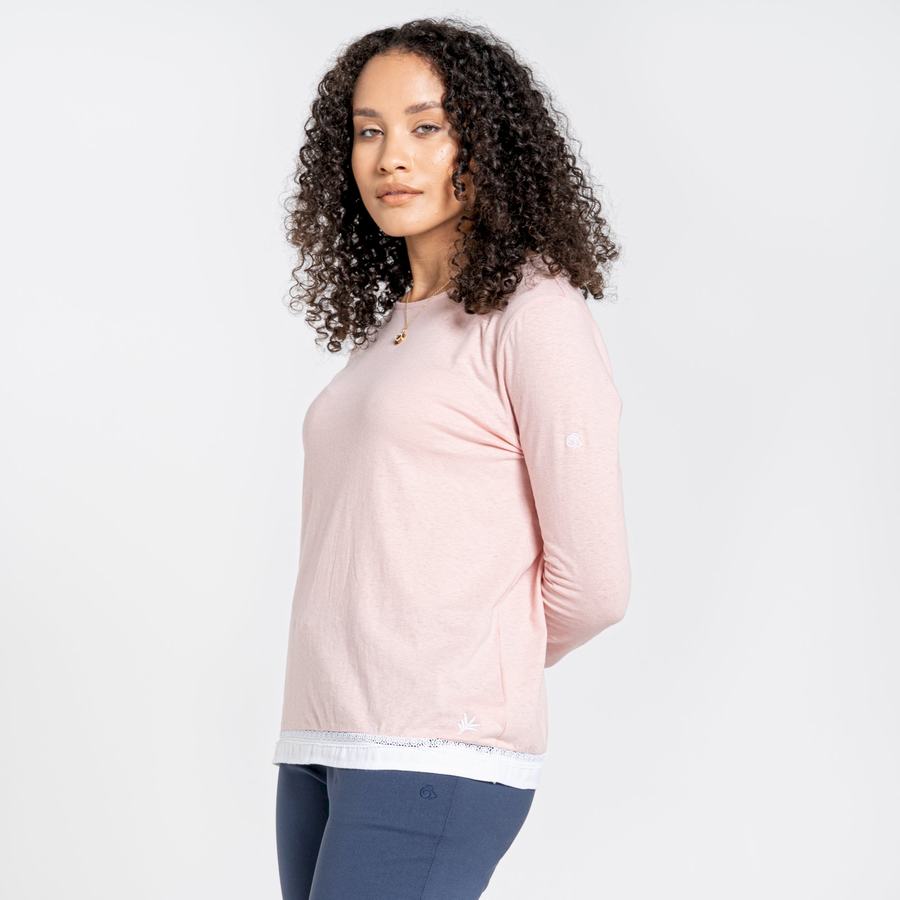 Camisetas Craghoppers Nosibotanical Magnolia Long Sleeved Mujer Rosas | ROE2763QI